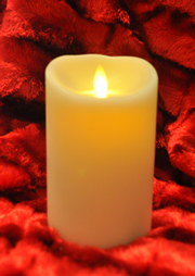 luminara small ivory wax candle